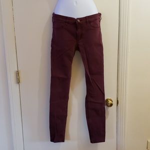 Abercrombie & Fitch Plum Colored Skinny Jeans